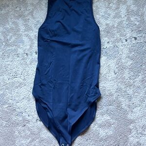 Girlfriend Collective Navy bodysuit